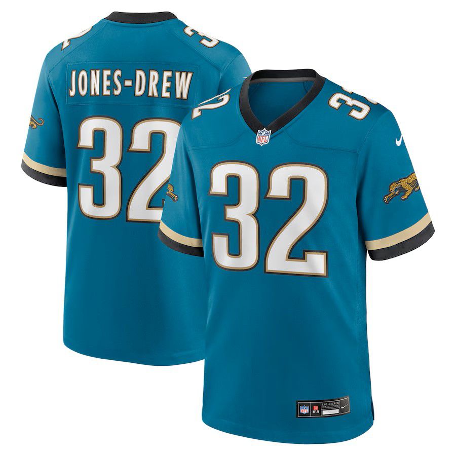 Men Jacksonville Jaguars #32 Maurice Jones-Drew Green Nike Throwback Retired Player Game NFL Jersey